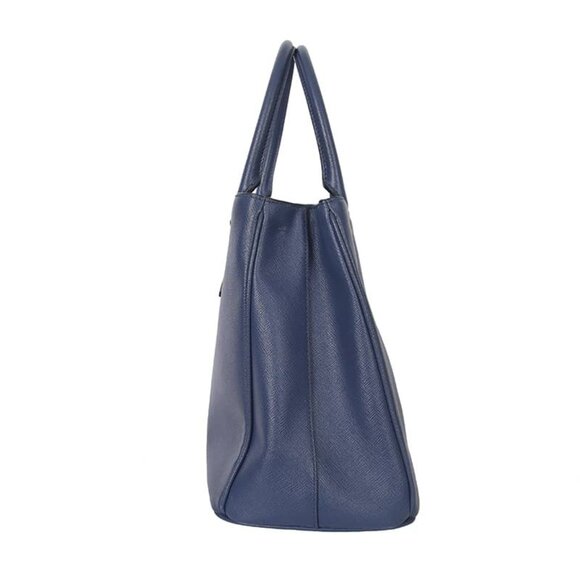 Prada Medium Galleria Blue Leather Hand Bag - Picture 5 of 16